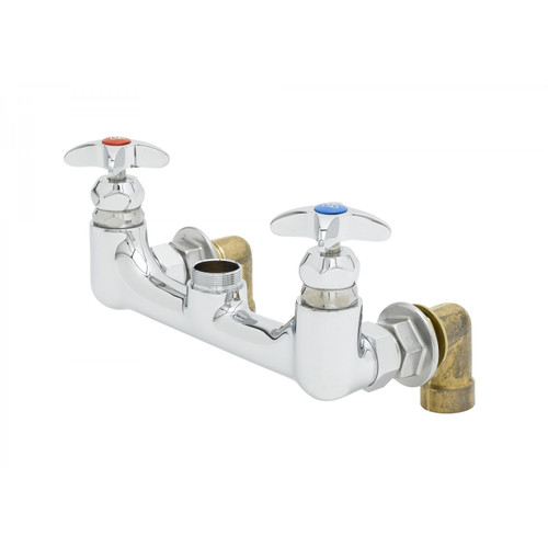 T&S Brass B-0290-LN Kettle & Pot Sink Mixing Faucet wall mount 8" adjustable centers
