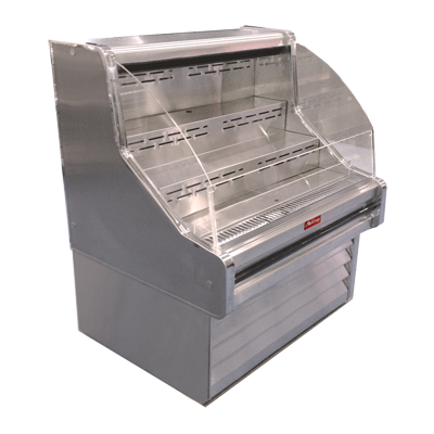 Howard McCray R-OS35E-4C-B-LED 51" W Impulse Curved Glass Merchandiser