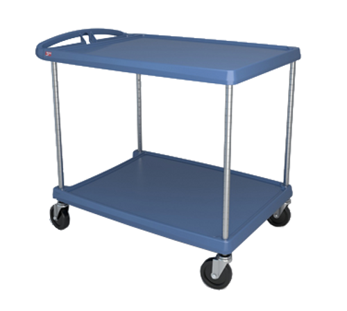 Metro MY2636-25BU 27.69" W x 40.25" D x 36.88" H Blue Plastic Shelf myCart Series Utility Cart