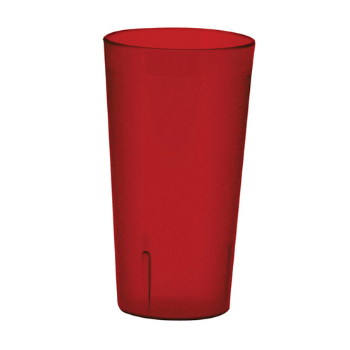 Winco PTP-12R 12 Oz. Red Plastic Pebbled Tumbler