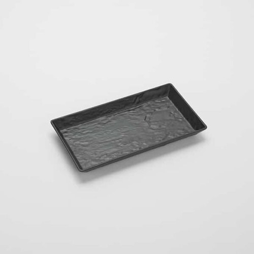 American Metalcraft FSMEL19 Melamine Black Rectangular Tray