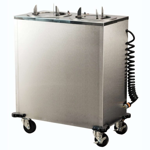 Lakeside 917 Adjust-a-Fit 30.63" W Stainless Steel Round Heated Dish Dispenser - 120 Volts