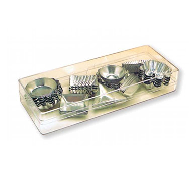 Matfer Bourgeat 332001 Petit Four Molds Contains 10 Different Shaped Molds Non-Stick Coating - 1 set