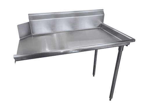 Advance Tabco DTC-S70-72R-X 71" W x 44" H x 30" D 16 Gauge Stainless Steel Legs Special Value Clean Straight Dishtable