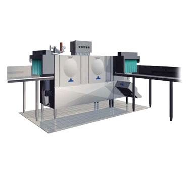 Stero SCT120SC Three Tank Dishwasher With Corner Pre-Scrapper With Conveyor Type 208 Volts