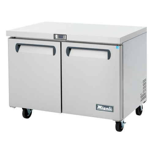 Migali C-U48F-HC 48.2"W Two-Section Solid Door Reach-In Competitor Series Undercounter Freezer
