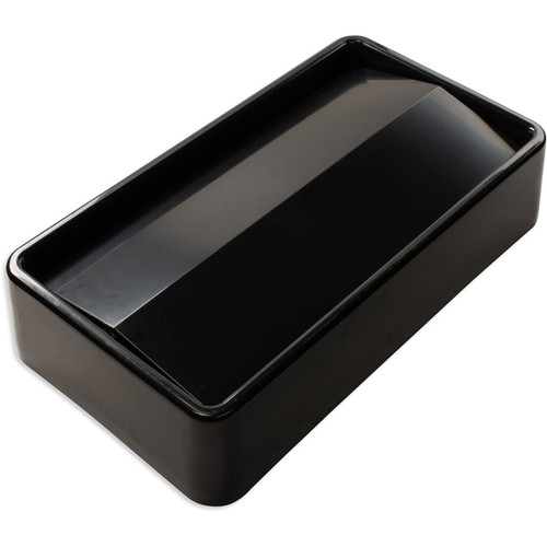 Carlisle 34202403 Rectangular ABS Plastic Black Trimline Swing Top Lid