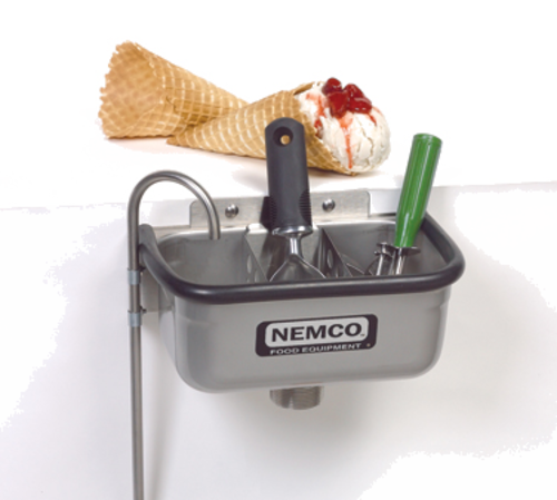Nemco 77316-10A 10" Rubber Bumper Stainless Steel Body Ice Cream Spade Dipper Well