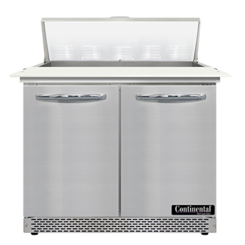 Continental Refrigerator SW36N10C-FB 36" W Two-Section Two Door Sandwich Unit