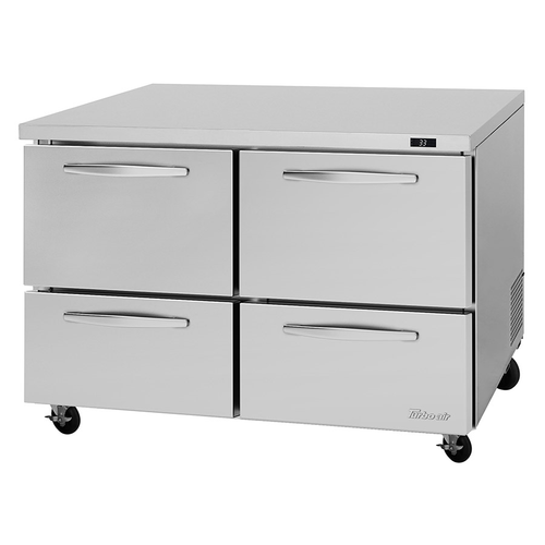 Turbo Air PUR-48-D4-N 48.25"W Two-Section Reach-In PRO Series Undercounter Refrigerator
