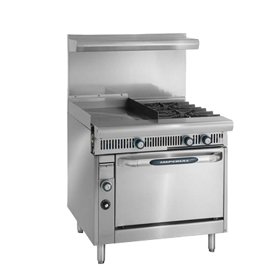 Imperial IHR-G24-2 36" Gas Heavy Duty Range - 170,000 BTU