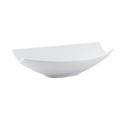 CAC China RCN-B509 22 Oz. Super White Porcelain Oval RCN Specialty Bowl (2 Dozen Per Case)