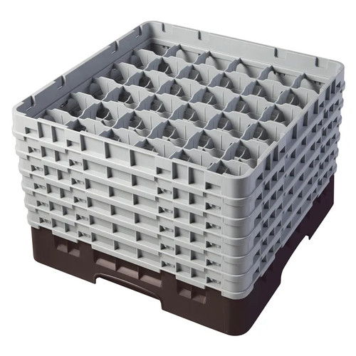 Cambro 36S1114167 Camrack Glass Rack With (6) Soft Gray Extenders - 2 Cases