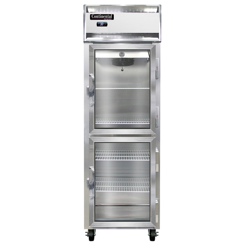 Continental Refrigerator 1RNSAGDHD 26" W One-Section Glass Door Reach-In Refrigerator