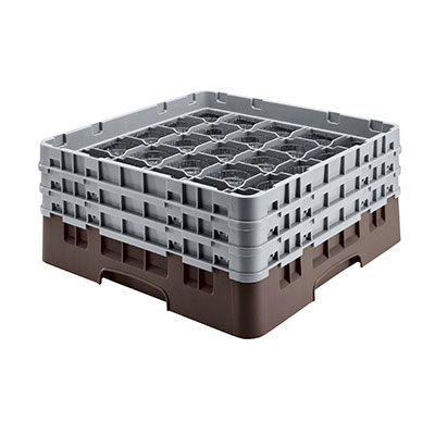 Cambro 36S534167 Camrack Glass Rack With (2) Soft Gray Extenders - 4 Cases