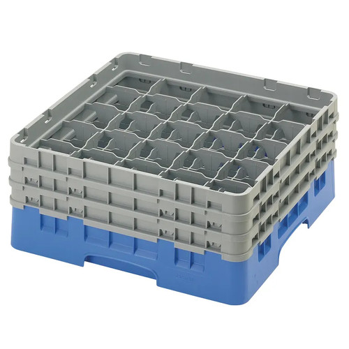 Cambro 25S638168 Camrack Glass Rack With (3) Soft Gray Extenders - 3 Cases