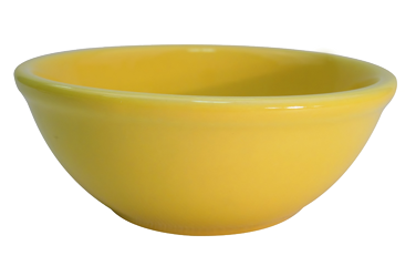 CAC China LV-15-Y 12.5 Oz. Yellow Ceramic Round Las Vegas Nappie Bowl (3 Dozen Per Case)