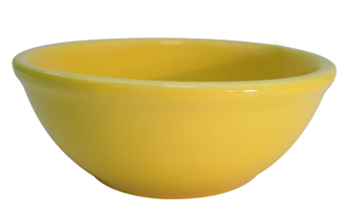 CAC China LV-15-Y 12.5 Oz. Yellow Ceramic Round Las Vegas Nappie Bowl (3 Dozen Per Case)