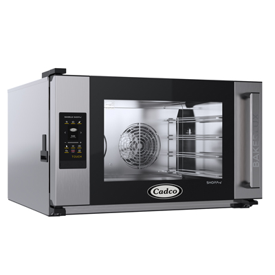 Cadco XAFT-04FS-TR Stainless Steel 1 Deck Full or Standard Size Electric Bakerlux TOUCH Heavy-Duty Convection Oven - 208-240 Volts 1-Ph