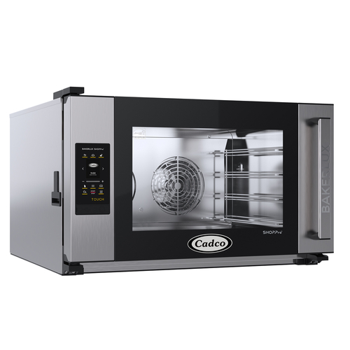Cadco XAFT-04FS-TR Stainless Steel 1 Deck Full or Standard Size Electric Bakerlux TOUCH Heavy-Duty Convection Oven - 208-240 Volts 1-Ph