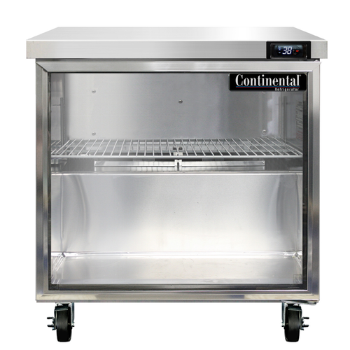 Continental Refrigerator SW32NGD 32"W One-Section Glass Door Work Top Display Refrigerator
