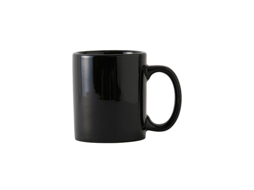 Tuxton BBM-1202 3-1/4" 12 Oz. Ceramic Black Rectangular Mug (2 Dozen Per Case)