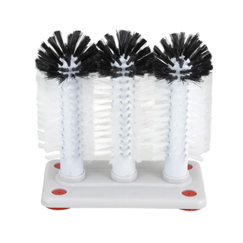 Winco GWB-3 Glass Washer Brush (3) brushes With Base dishwasher safe Plastic