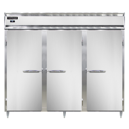 Continental Refrigerator D3RENSSPT 85.5"W Three-Section Steel Door Designer Line Wide Refrigerator