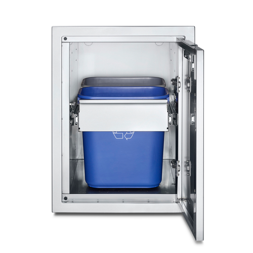 Crown Verity IBILC-GH Infinite Series Stainless Steel Large Built-In Cabinet with (2) 21 Qt. Garbage Bins