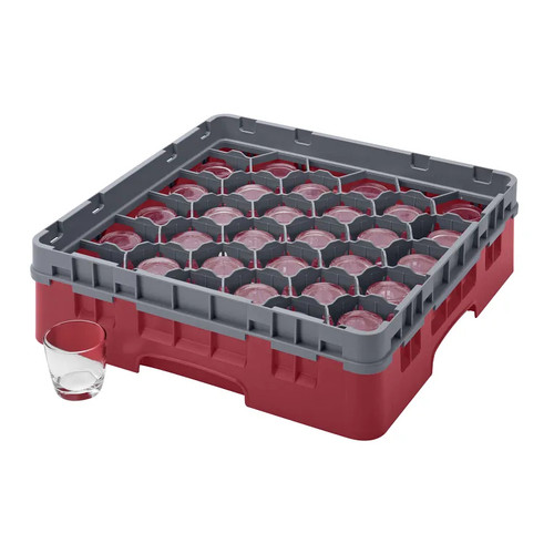 Cambro 30S318416 Camrack Glass Rack With Soft Gray Extender - 5 Cases