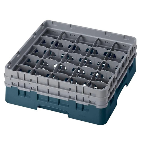 Cambro 25S434414 Camrack Glass Rack With (2) Soft Gray Extenders - 4 Cases