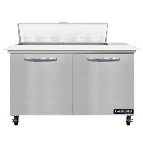 Continental Refrigerator SW48N10C 48" W Two-Section Two Door Sandwich Unit