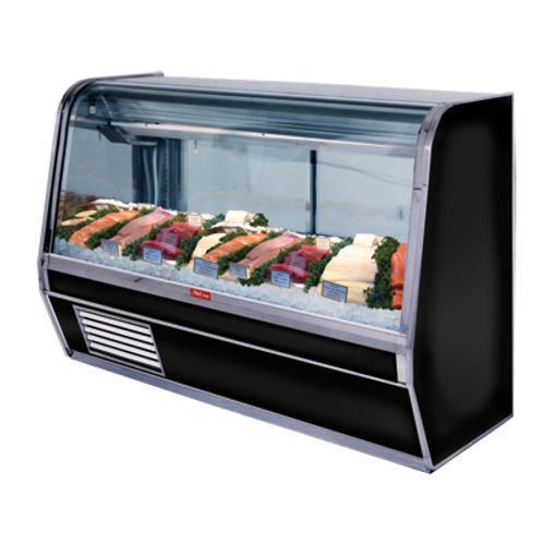 Howard McCray R-CFS32E-6C-BE-LED 74"W Curved Glass Fish/Poultry Service Case