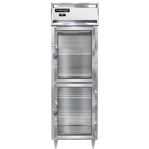Continental Refrigerator D1RNGDHD 26" W One-Section Glass Door Reach-In Designer Line Refrigerator