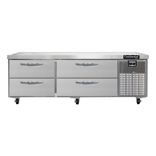 Continental Refrigerator D72GFN 72"W Four Drawer Freezer Griddle Stand