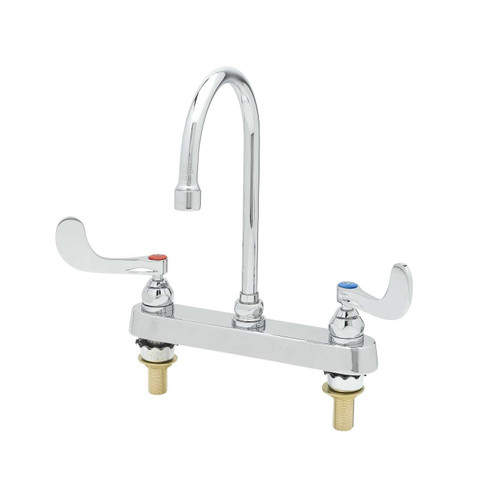 T&S Brass B-1142-04XS-F12 Workboard Faucet deck mount 8"