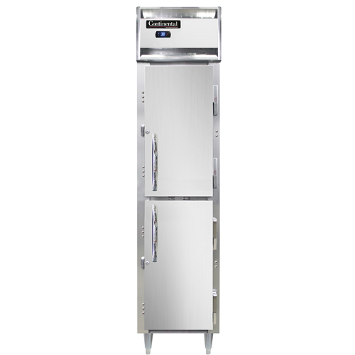 Continental Refrigerator DL1RSES-SS-HD 17.75" W One-Section Solid Door Reach-In Designer Slim Line Refrigerator