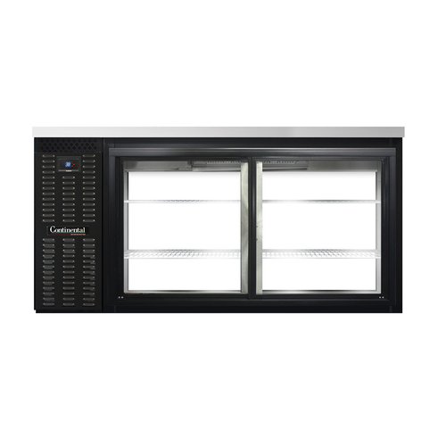 Continental Refrigerator BB69SNSGDPT 69"W Glass Door Refrigerated Back Bar Cooler