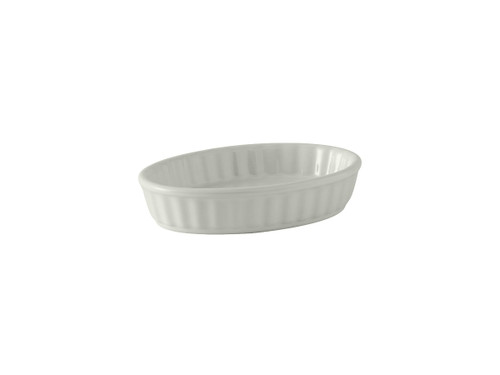 Tuxton BWK-0502 5 Oz. Ceramic White Oval Cre Brule (1 Dozen)
