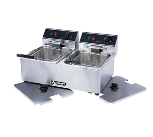 Admiral Craft DF-6L/2 15 Lbs. Double Electric Countertop Fryer - 120 Volts