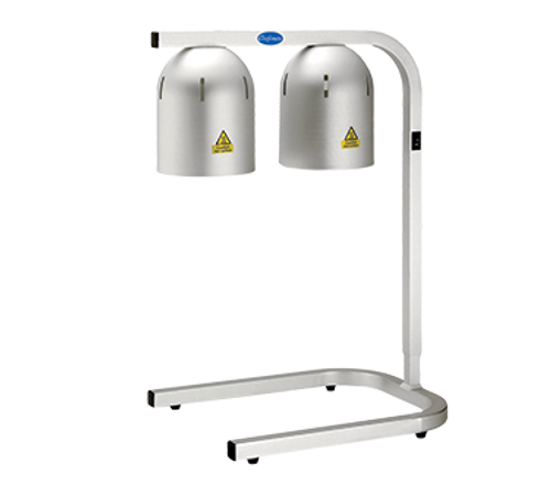 Globe WL2 Chefmate Aluminum Food Warming Lamp with 2 Bulbs - 120 Volts, 250 Watts