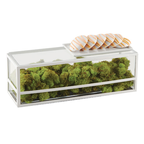 Cal-Mil 22077-15 15"W x 5"D x 5"H Rectangular White Plastic & Steel Presentation Display