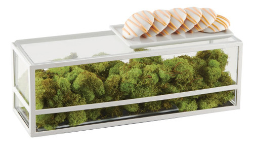 Cal-Mil 22077-15 15"W x 5"D x 5"H Rectangular White Plastic & Steel Presentation Display