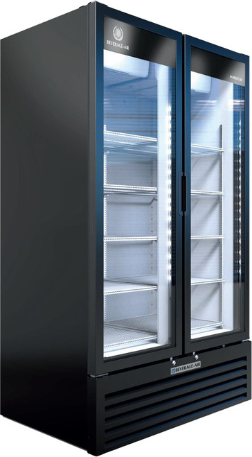 Beverage Air MT49-1B 47.13" W Two-Section Glass Door Marketeer Series Refrigerated Merchandiser