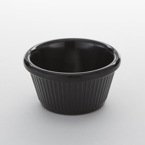 American Metalcraft MRF250BL 2.75" 2 Oz. Plastic Black Ramekin