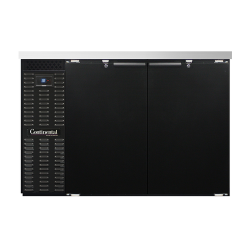 Continental Refrigerator BB50SN 50"W Solid Door Refrigerated Back Bar Cooler