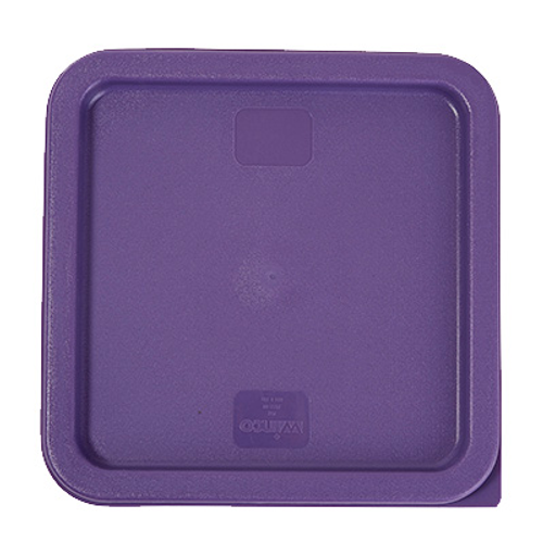 Winco PECC-68P 6 Qt. Purple Square Polythylene Container Cover
