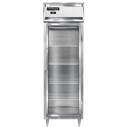 Continental Refrigerator D1RNSAGD 26" W One-Section Glass Door Reach-In Designer Line Refrigerator