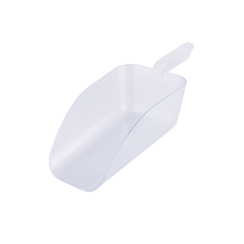 CAC China SCPP-64 64 Oz. Clear Polycarbonate Flat Bottom Utility Scoop