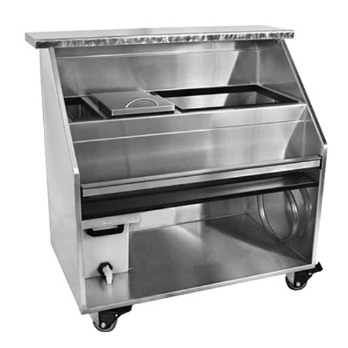Glastender PBC48-12 Portable Bar with Stainless Steel Bar Top - 48"W x 12"D